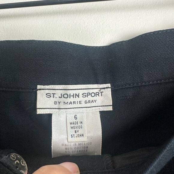 Like New St John Sport By Marie Gray Black Straight 90s Fit Pant Size 6 - Picture 6 of 8